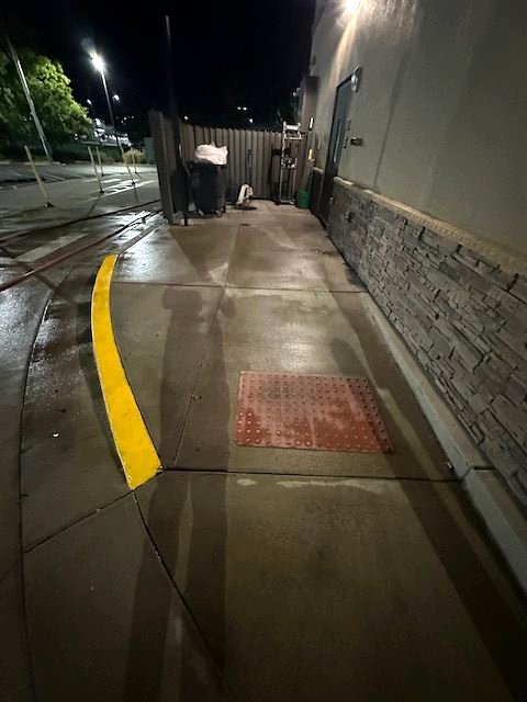 Commercial walkway after cleaning