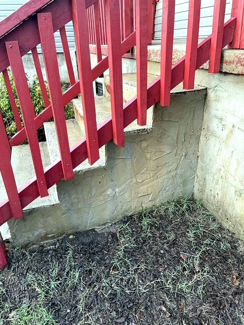 Concrete steps after cleaning